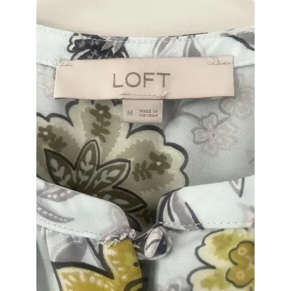 Loft Floral Sleeveless Top Sz M - Picture 3 of 4